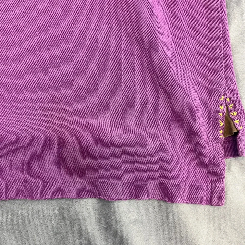Polo Ralph Lauren Polo Shirt Aztec Mayan Men XL Purple Bead Embroidery Custom Fi